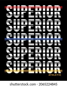 design typography superior, t shirt for print