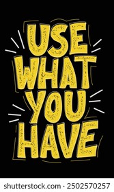 Design Typography for T-Shirt with black background