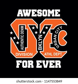 Design typography vector illustration for t shirt