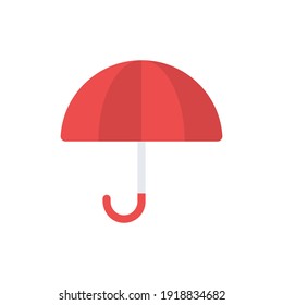 The design of the umbrella spring flat icon vector illustration, this vector is suitable for icons, logos, illustrations, stickers, books, covers, etc.