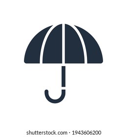 The design of the umbrella spring glyph icon vector illustration, this vector is suitable for icons, logos, illustrations, stickers, books, covers, etc