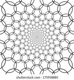 Design uncolored helix motion background. Abstract geometric backdrop. Vector art
