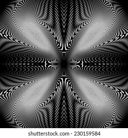 Design uncolored trellis interlaced background. Abstract decorative grid textured twisted backdrop. Vector-art illustration. No gradient