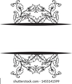 Design unique, drawing flower frame, for template of invitation card wallpaper. Vector