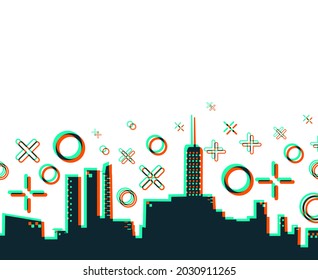 Design of urban city illustration