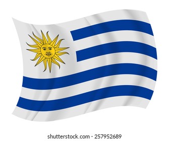 design Uruguay flag waving vector