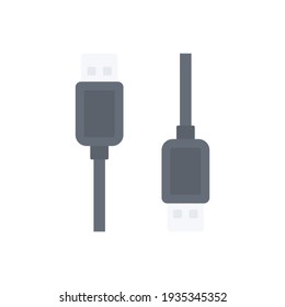 The design of the usb 3.0 to usb 3.0 cable flat icon vector illustration, this vector is suitable for icons, logos, illustrations, stickers, books, covers, etc.