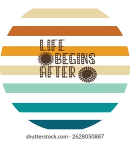 The design uses bold, warm tones and a circular layout that gives a nostalgic 80s feel. Ideal for print-on-demand platforms, this artwork is suitable for apparel, posters, and digital media.
