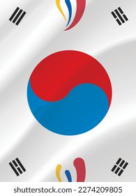 Diseño usando la bandera nacional de Corea, Taegeukgi