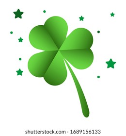 Design using seamless patterns that leaves green shamrocks and the outline black color shamrocks.