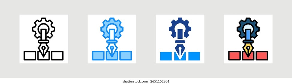 Design Variant Icon Collection Set Multiple Style