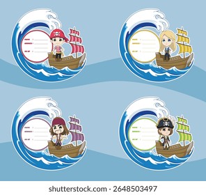 design various pirate character mascot