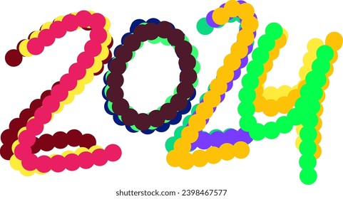 Design vector 2024 new year and celebration