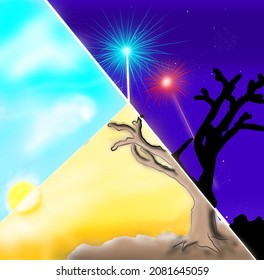 Design vector about beautiful three time arts