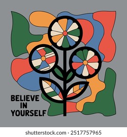 vetor de design abstrato acreditar em si mesmo 