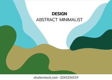 Design, Vektorgrafik abstrakte Landschaft minimalistisch