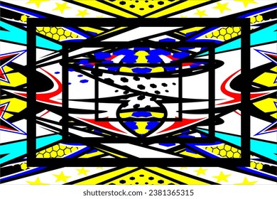 Design Vector Abstract Racing Background with a unique line pattern and with a bright color combination.looks cool and suitable for your racing design