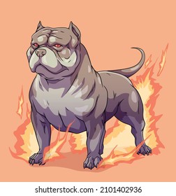 design vector american bully dogs