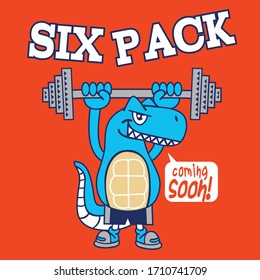 Design vector art cartoon crocodile