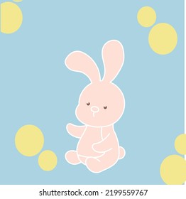 design vector art illustration of rabbit