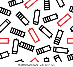 design vector art seamless pattern style battery power