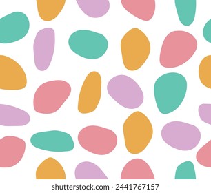 design vector art seamless pattern style polka dot soft color