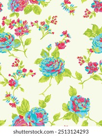 Diseño Vector ilustración margarita flor repetir patrón colorido moda