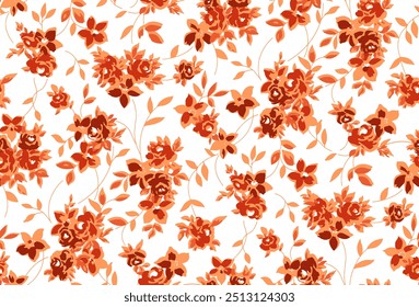 Design vector artwork daisy flower repeat pattern colorfull fashion