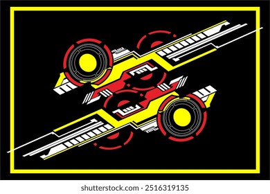 design vector background abstract decal with unique line pattern, car wrap with bright color combination