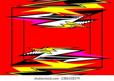 Design Vector Background Abstract Racing with unique line pattern and with bright color blend and star effect