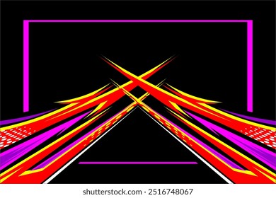 Diseño de fondo de Vector de carreras abstractas, envoltura de coche con patrón de línea única