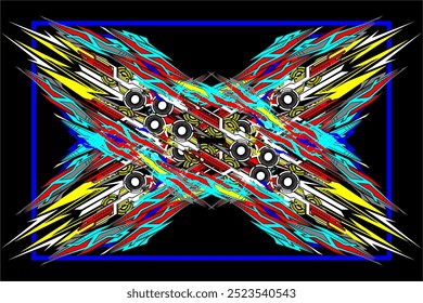 design vector background abstract racing, wrap car with unique line pattern my own work not ai generate