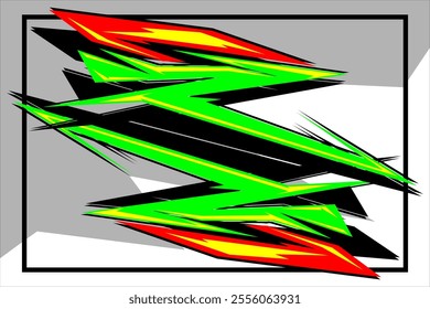 design vector background abstract racing, wrap car, background decal car with unique line pattern and bright color, look cool