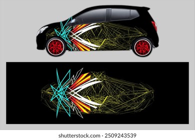 design vector background abstract wrap car with unique line pattern