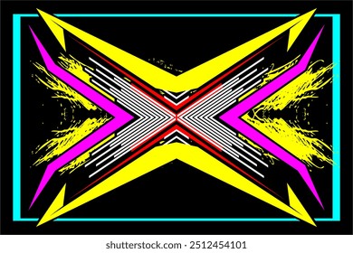 design vector background abstract wrap racing with unique line patterns and bright color combinations, my own work not ai generator