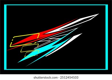 design vector background abstract wrap racing with unique line patterns and bright color combinations, my own work not ai generator