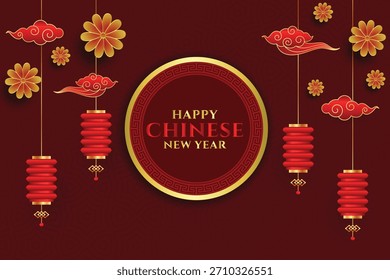 Design de fundo vetorial para festival de ano novo chinês