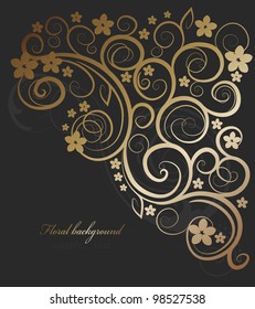 Design vector background with floral ornate