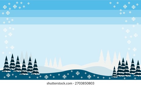 Design Vector Background Landscape Snow