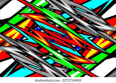 design vector background racing with a unique line pattern and with a unique star effect and bright colors. suitable for your racing design.