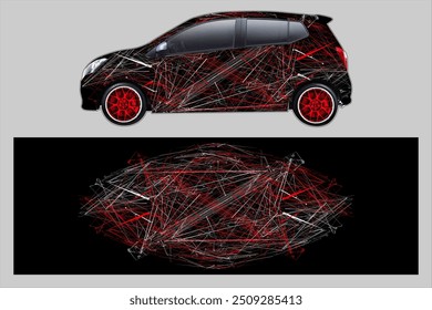 design vector background wrap car with unique abstract pattern
