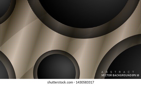 Design vector backgrounds that overlap with neutral combination color gradient on black space circle for text and background designs