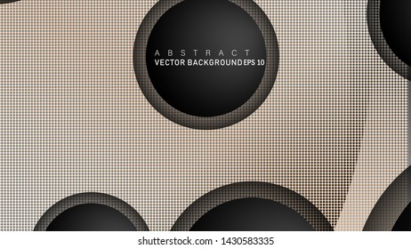 Design vector backgrounds that overlap with neutral combination color gradient on black space circle for text and background designs