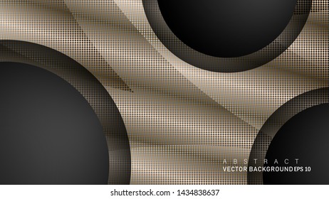 Design vector backgrounds that overlap with neutral combination color gradient on black space circle for text and background designs