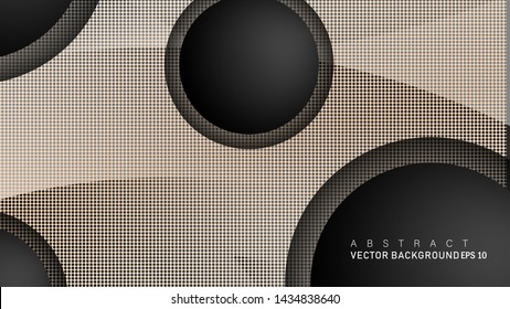 Design vector backgrounds that overlap with neutral combination color gradient on black space circle for text and background designs