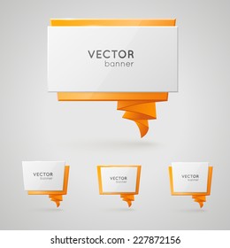 Diseño de banner vectorial aislado en fondo blanco. Formularios creativos