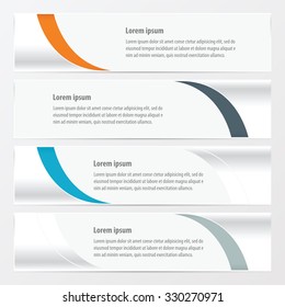 design vector banner  Orange , blue, gray color