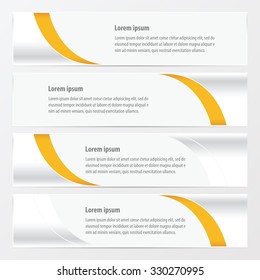 design vector banner yellow color