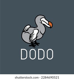 Design vector bird dodo illustration symbol icon logo