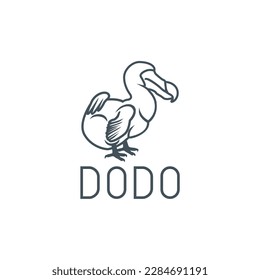 Design vector bird dodo illustration symbol icon logo